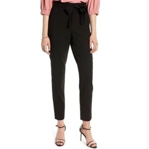 Halogen Women's Classic Black Pants with Tie Belt